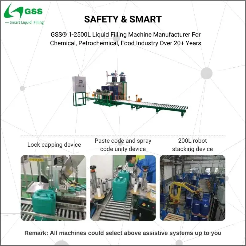 GSS 200L drum filling machine for chemical petrochemical food and agrifood industry