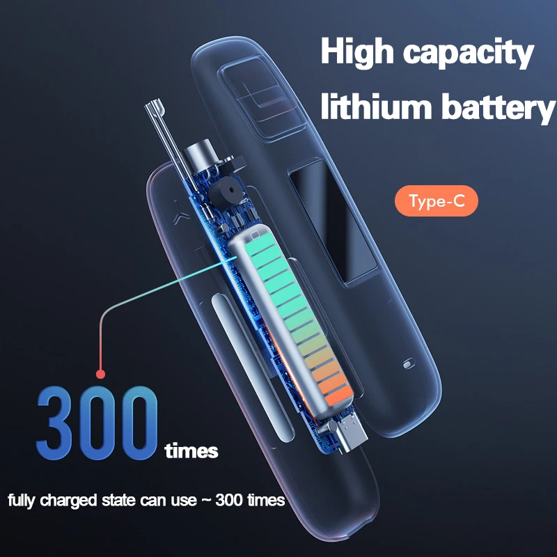 Rechargeable Portable Digital Non-Contact Breathalyzer Air Blowing Detector Alcohol Tester