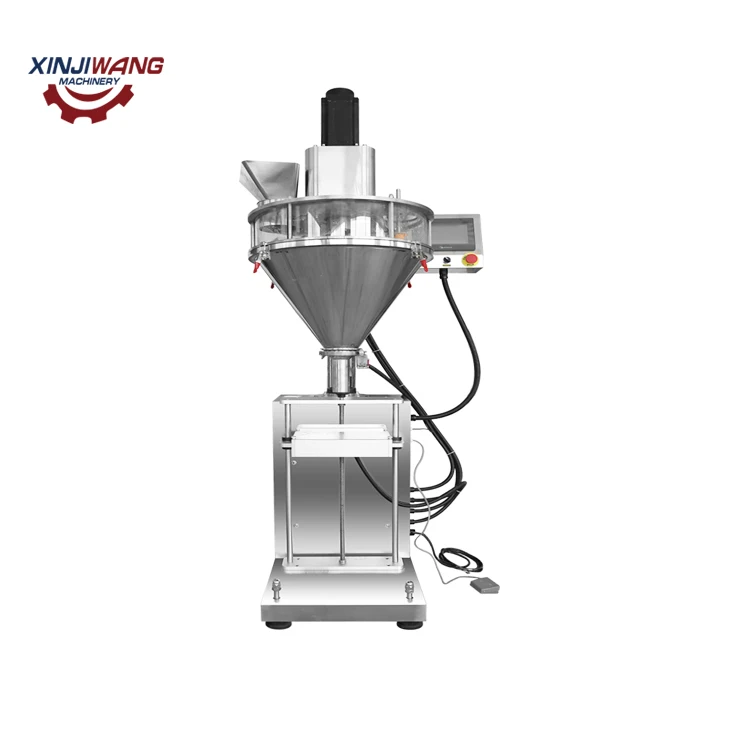 304 Stainless Semi Auto Dosing Weighing Bottling Spice Salt Sugar Protein Dry Powder Filling Machine
