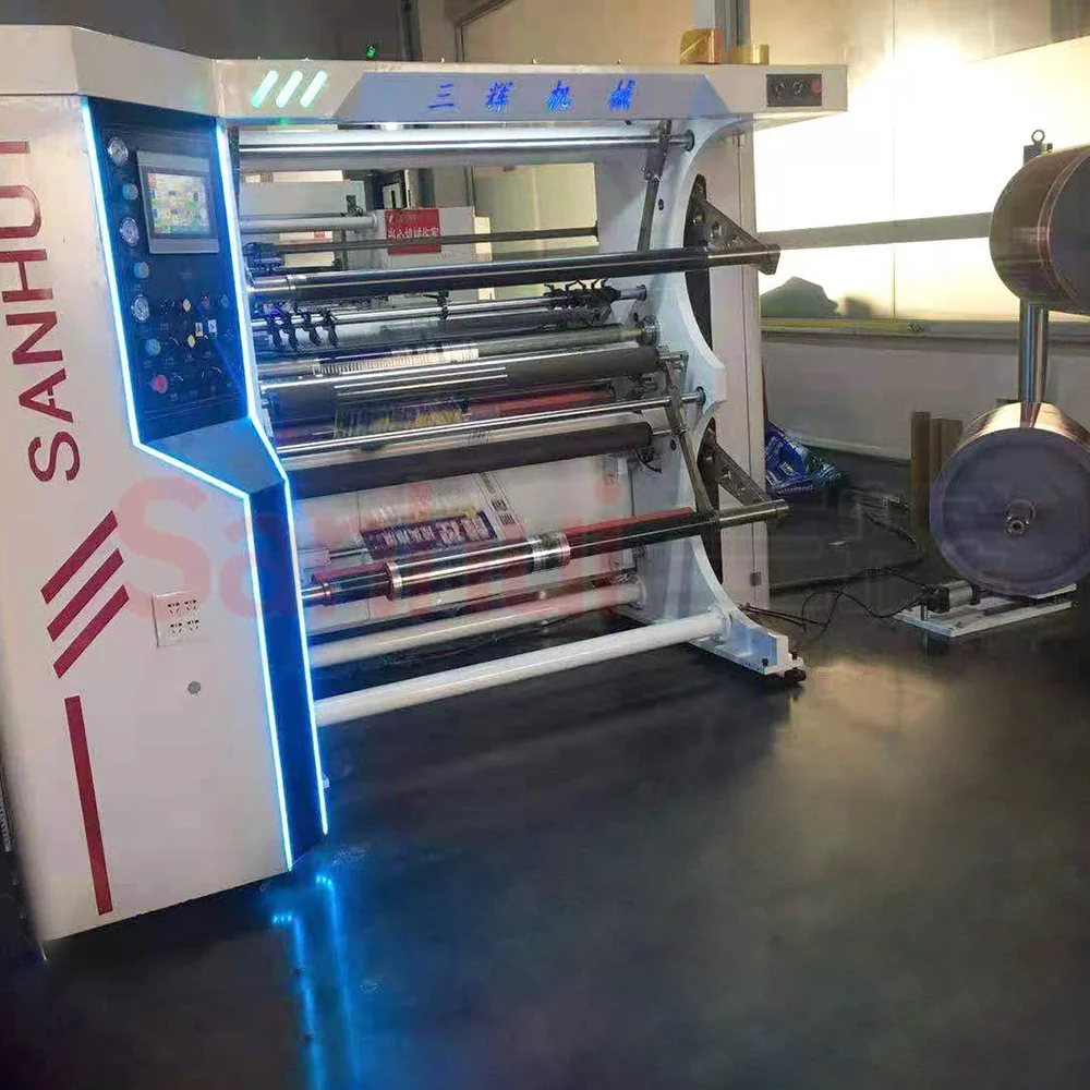 large label slitting machine slitter rewinder paper roll tape pvc film cutting machine