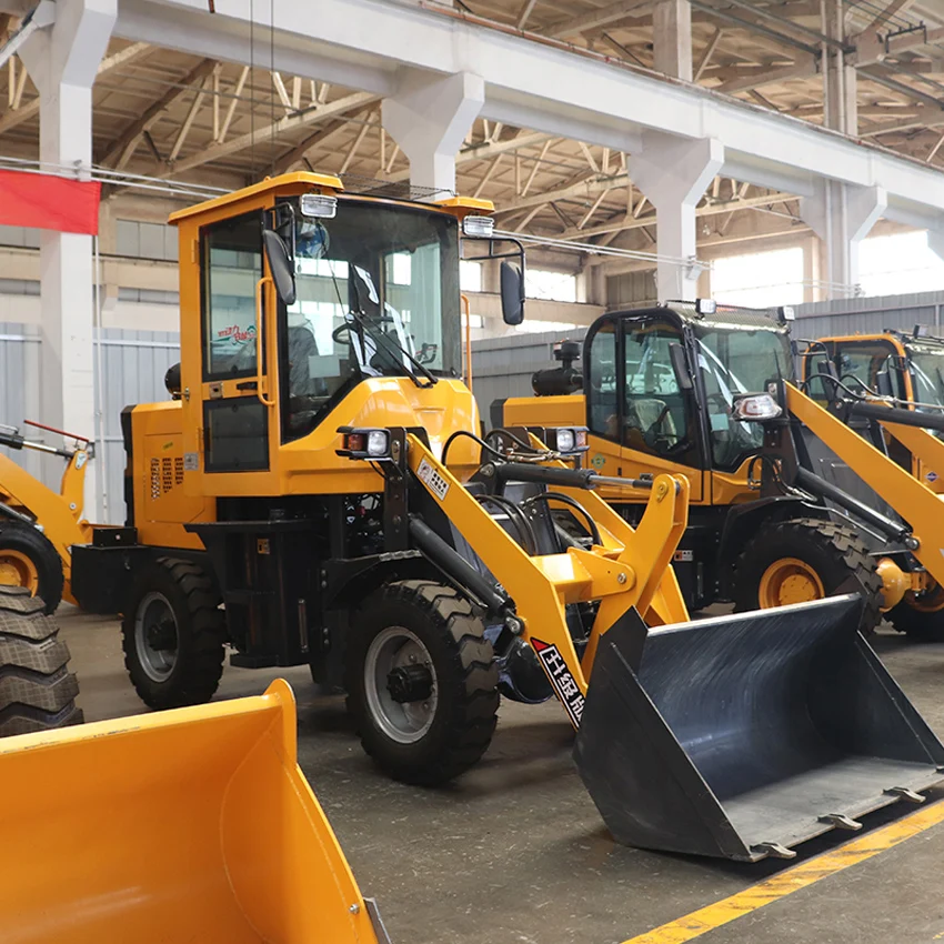 Chinese manufacturer produces small multi-functional wheel loader. The loader can be customized and can lift 700kg.