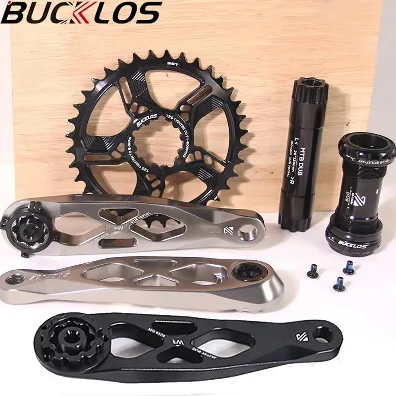 OEM/ODM BUCKLOS MTB кривошипный рычаг для горного велосипеда 170 мм прямое Крепление полый односкоростной Кривошип с нижним кронштейном BMX DH AM XC