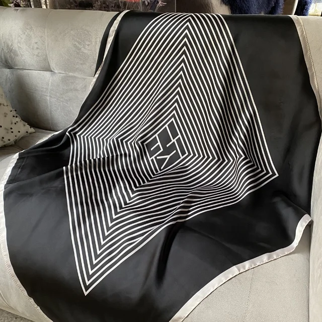 Satin decorative pocket square 90cm quality pocket square ladies scarf professional elegant Shawl Sun Protection