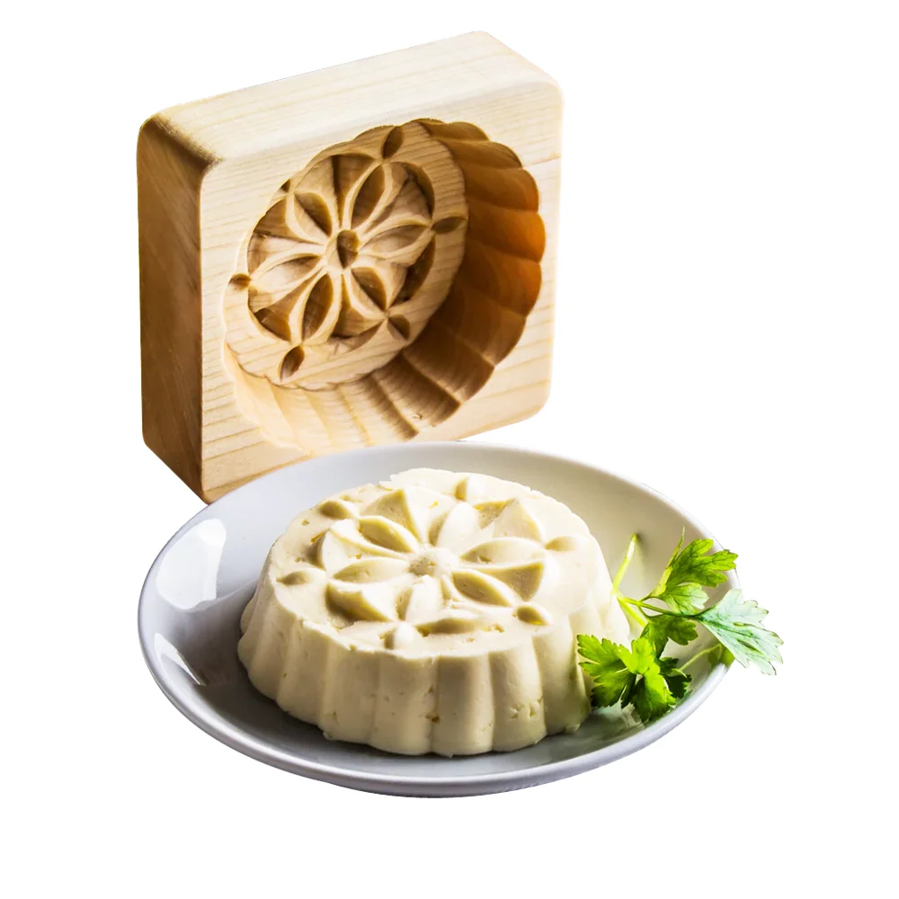 Wood Mold Butter Butter Sculpture Making Cheese Tool Supply Traditional Polish Folk Art Flower Wooden Butter Mold
