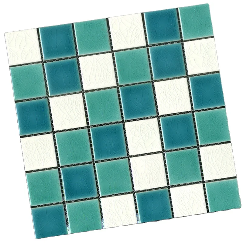 China factory marble mosaic tile glass mosaic tile crystal glass bathroom mosaic tile for swimming pool