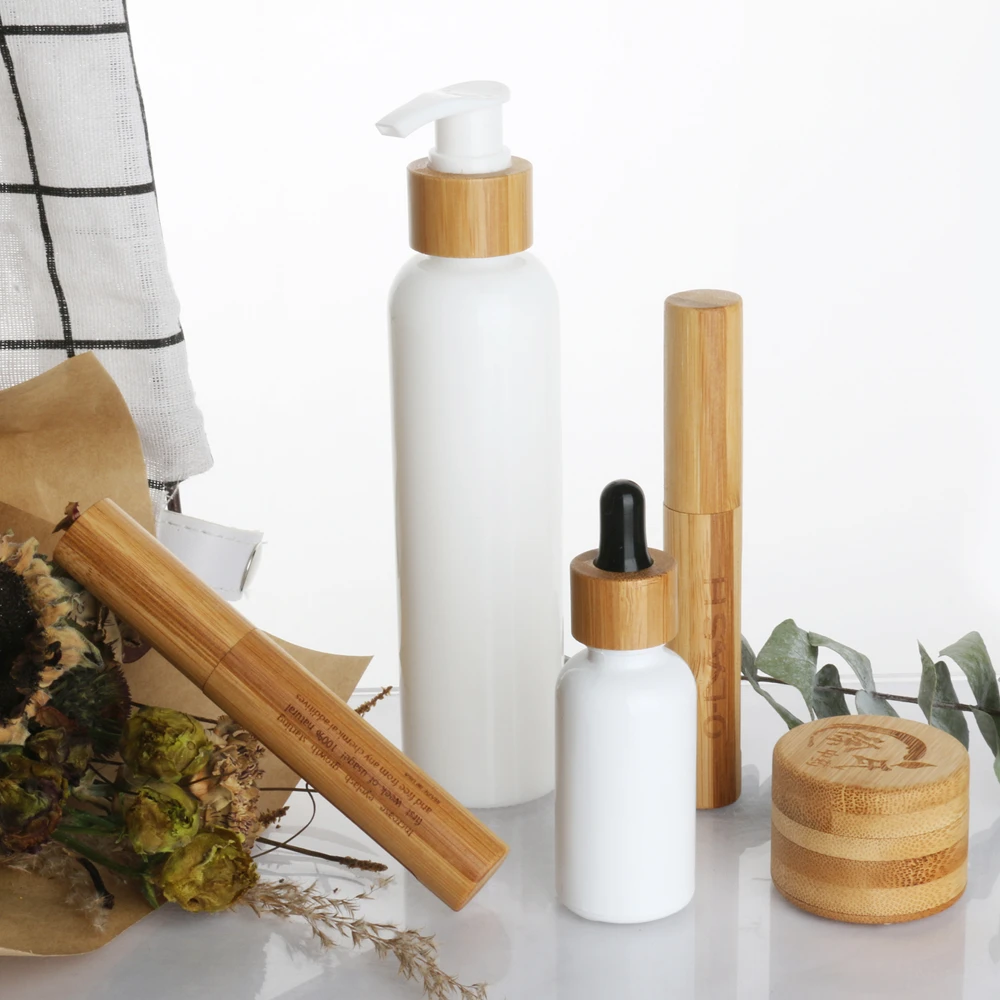 Wholesale 1oz 2oz 3oz 4oz 5oz 6oz eco-friendly packaging bamboo cream jar aluminum jar