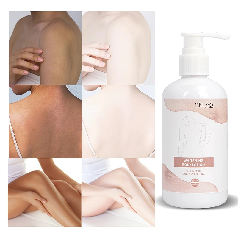 MELAO Quick Effective Best Turns White Once Body Lotion Skin Moisturizer Organic Whitening Face Cream Body Lotion For Black Skin