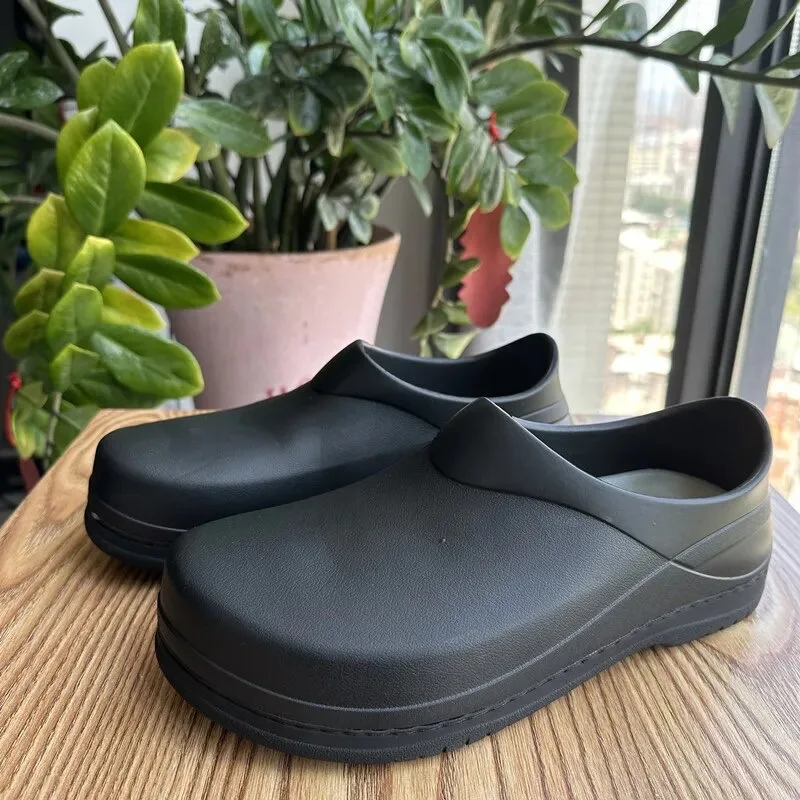 EVA antiskid clogs ASTM certificate black wear-resistant work chef kitchen shoes