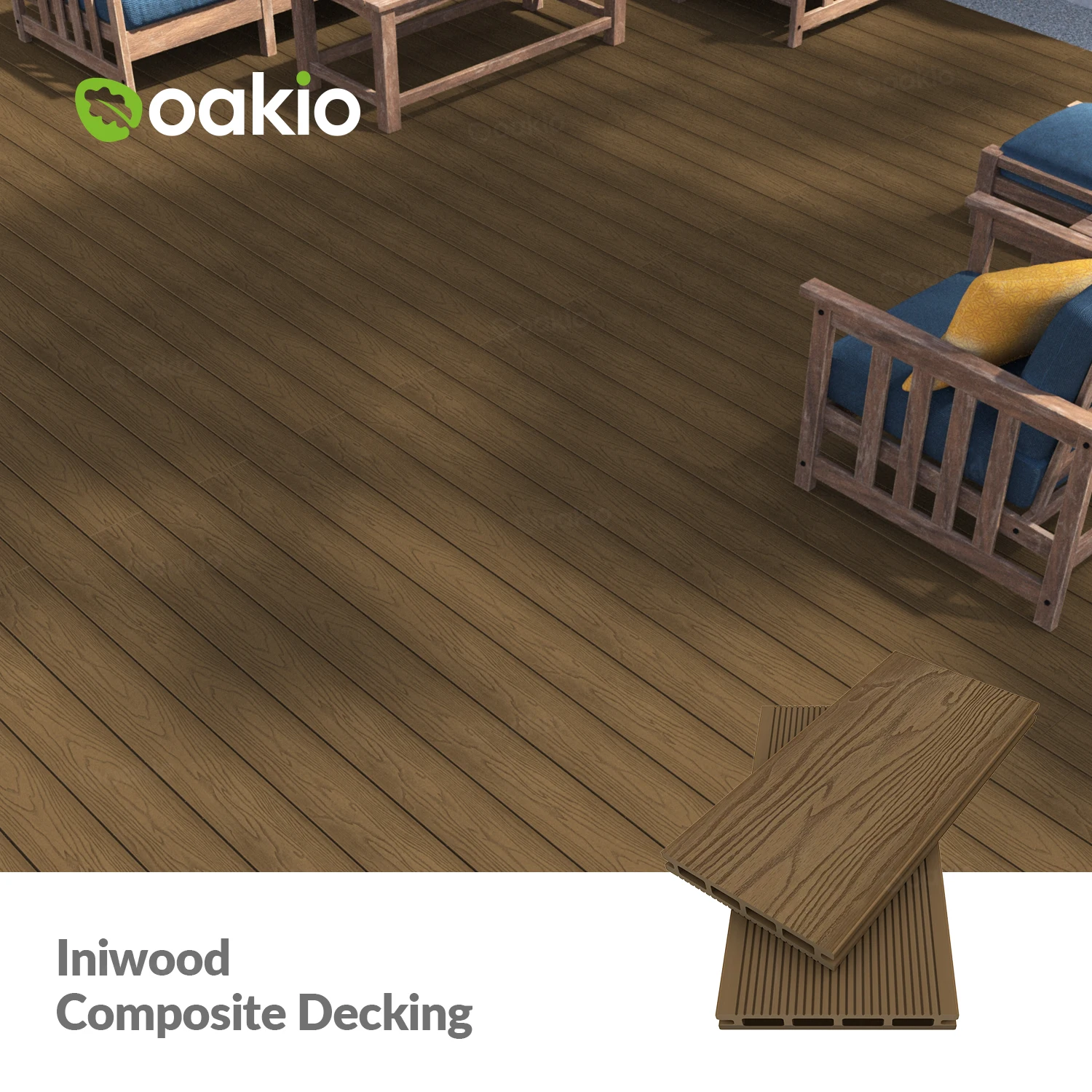 Extrusion Decking Board Wood Plastic Composite Swimming Pool Terrace Wooden Floor Boards