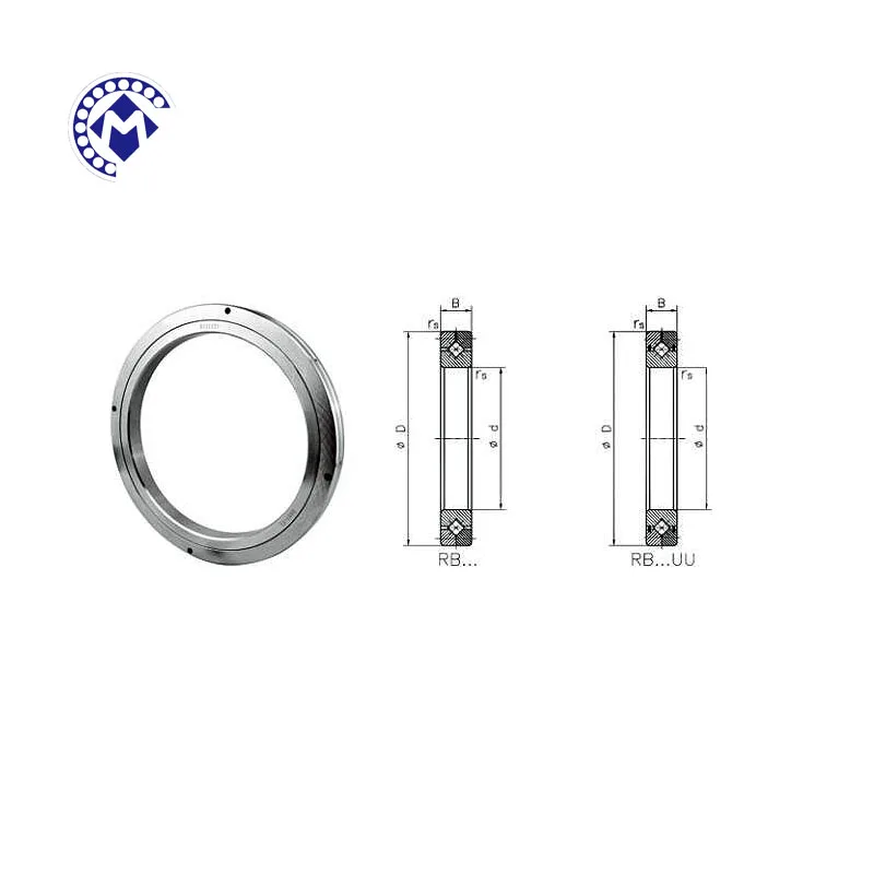 Thin Section Robotic RB15013 Crossed Roller Bearings Size 150x180x13 mm