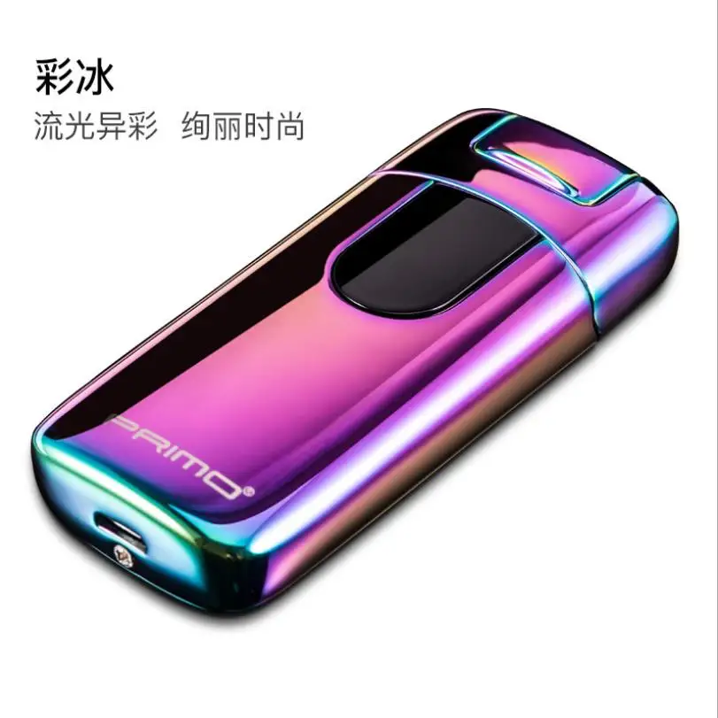 
Fingerprint sensing lighters Plasma ARC Lighter USB Charging Electronic Metal Creative Cool Smoking Cigarette Lighter 