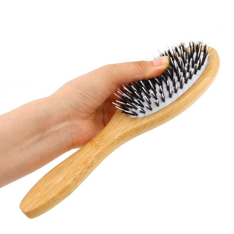 Wholesale Cheap Price Bamboo Boar Bristle Wig Hair Brush Private Label Wig Extension Brush