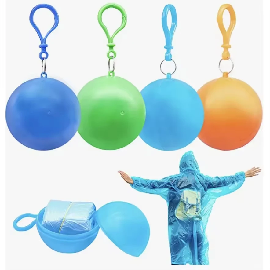 High quality PE clear plastic rain suit rain waterproof overall disposable PE raincoat