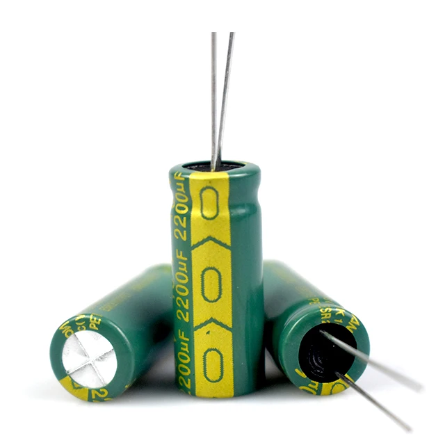 High Quality In-Line 470Uf 1000Uf 2200Uf/16V High Frequency Low Resistance Aluminum Electrolytic Capacitors