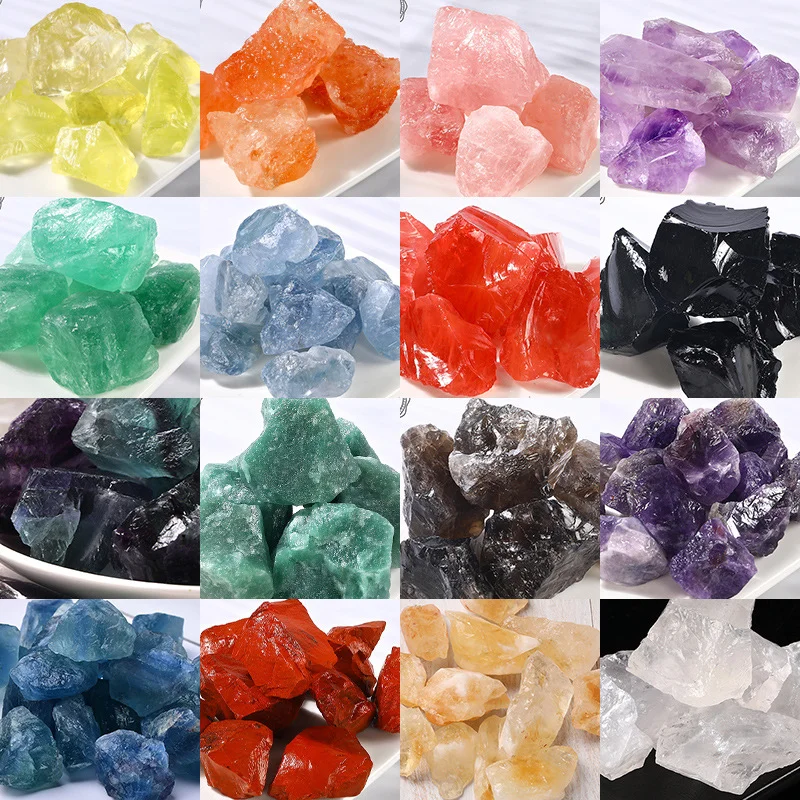 Irregular Reiki Chakra Rough Natural Raw Crystal Stone 25-35mm Healing Rough Gemstones Energy Healing Stones Diffuser stone