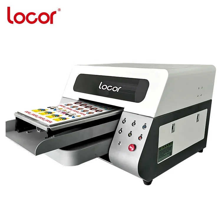 Locor brand high quality A1/2/3 size wood glass metal acrylic phone case gift box digital uv flatbed printer machine