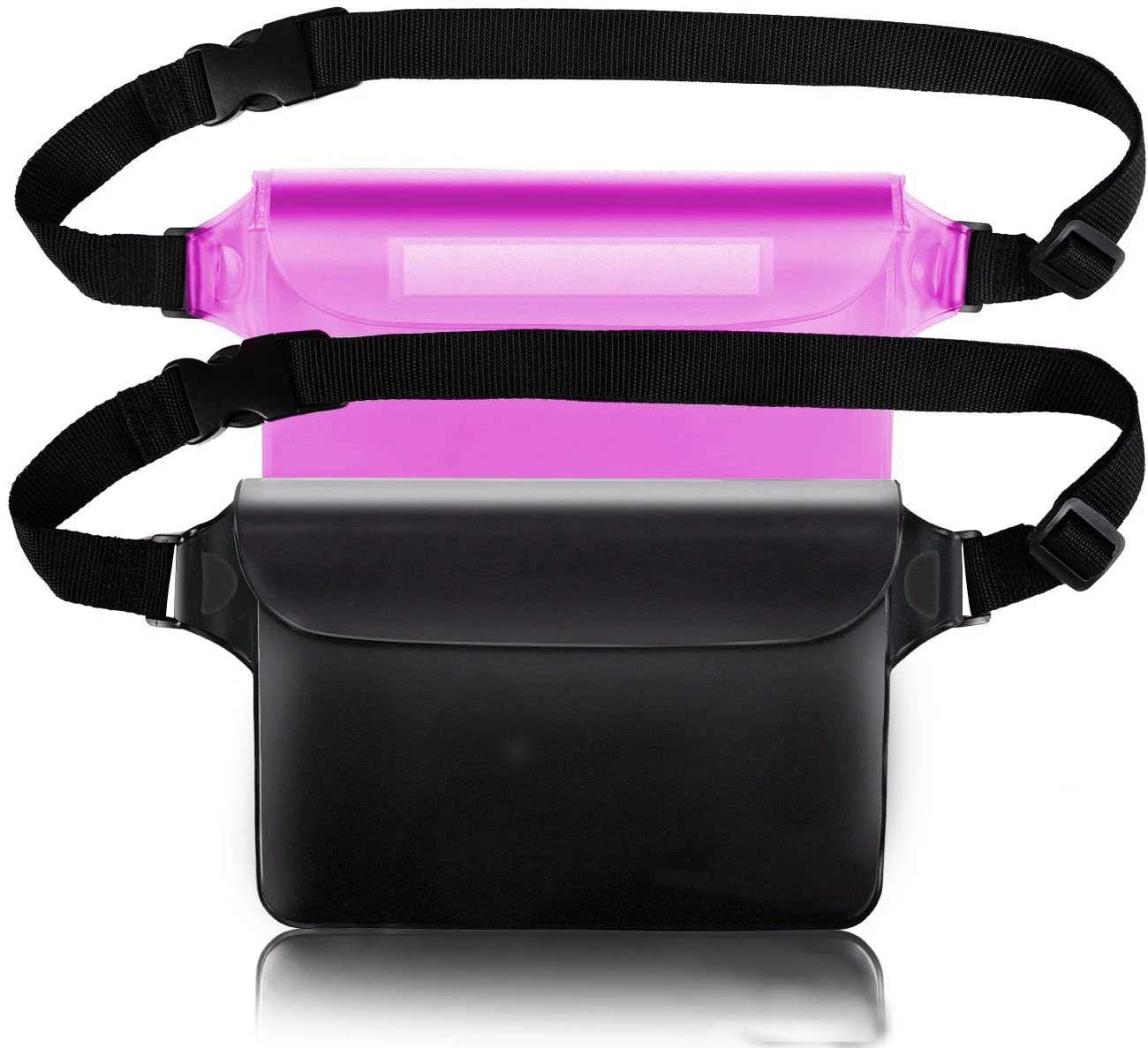 
Waterproof Pouch with Waist Strap Screen Touchable Dry Bag with Adjustable Belt for Phone for Swimming Snorkeling Boating 