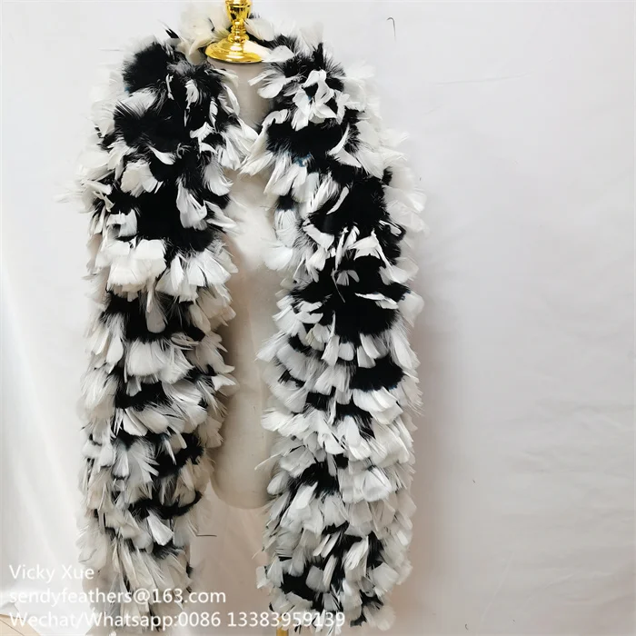 300G bicolor turkey ruff boas for party shawl carnival dancing performance boas
