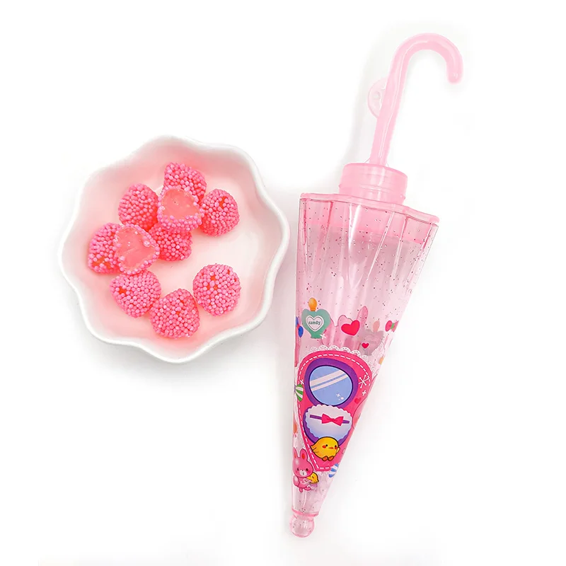 wholesale sweet fruit jelly gummy candy Umbrella shape candy toy