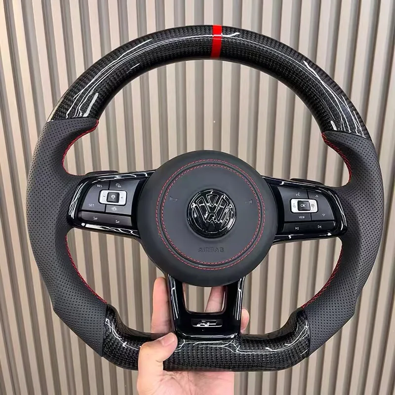 Модифицированное Рулевое колесо для Volkswagen Golf MK5 MK6 MK7 GTI R модернизированное рулевое из углеродного волокна