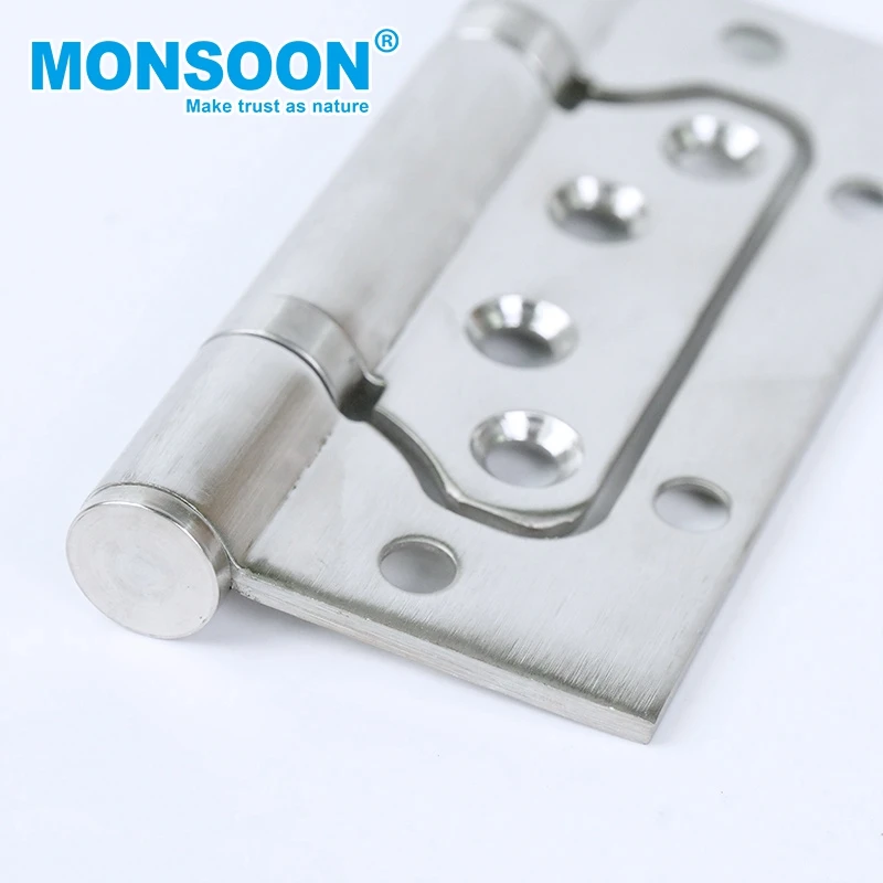 Door Window Fitting Wooden Door Floding Pivot Butt Hinge 2BBStainless Steel Ball Bearing Sliver Flush Hydraulic Butterfly Hinge