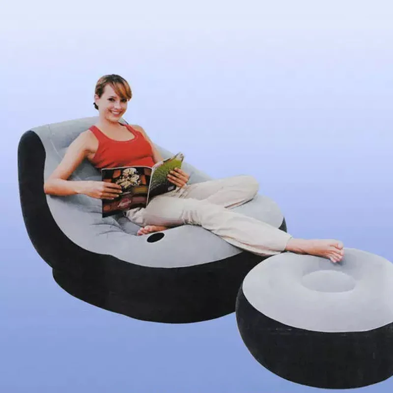 single inflatable sofa chair/ inflatable sofa chair with ottoman