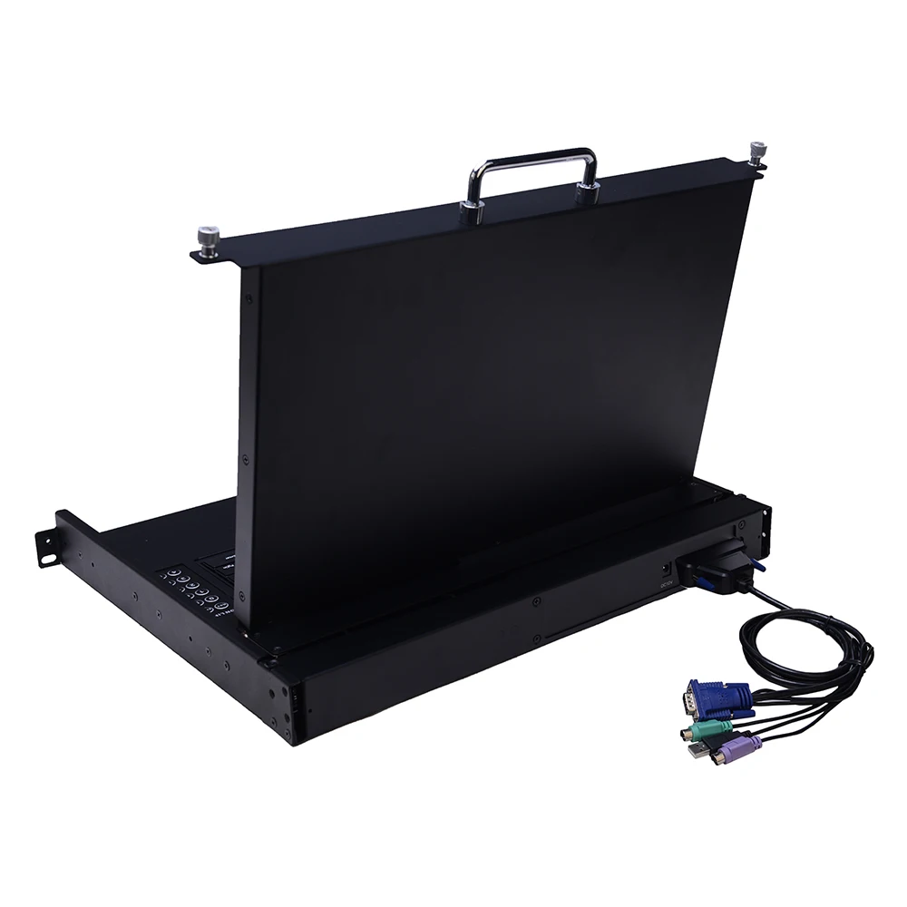 
All In One Design 17 Inch Monitor 1 4 8 Port 1600*900 Resolution VGA LCD KVM Console Switch With Cable  (1600282946840)