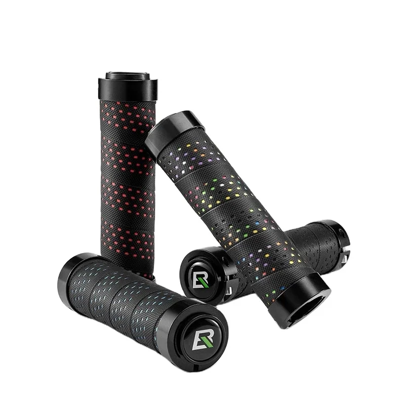 Bicycle Grips PP Wrapped MTB Bike Handlebar Cover Grips Anti-slip Durable Aluminum Alloy Bilateral Ring Lock Cycling Accessories