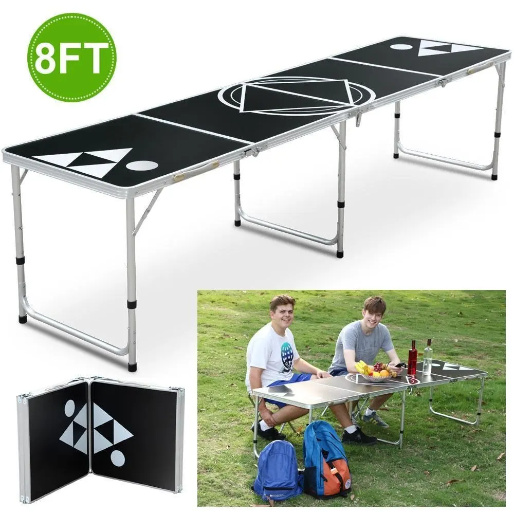 Best Price Black 8 Pies Set Clothe Pool Float Led Beer Pong Table Canada