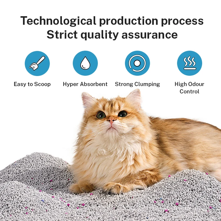 Muawu OEM Factory Cat Litter Sale Natural Organic Clumping Mineral Buy Premium Fragrant Ball Shape Clay Bentonite Cat Litter