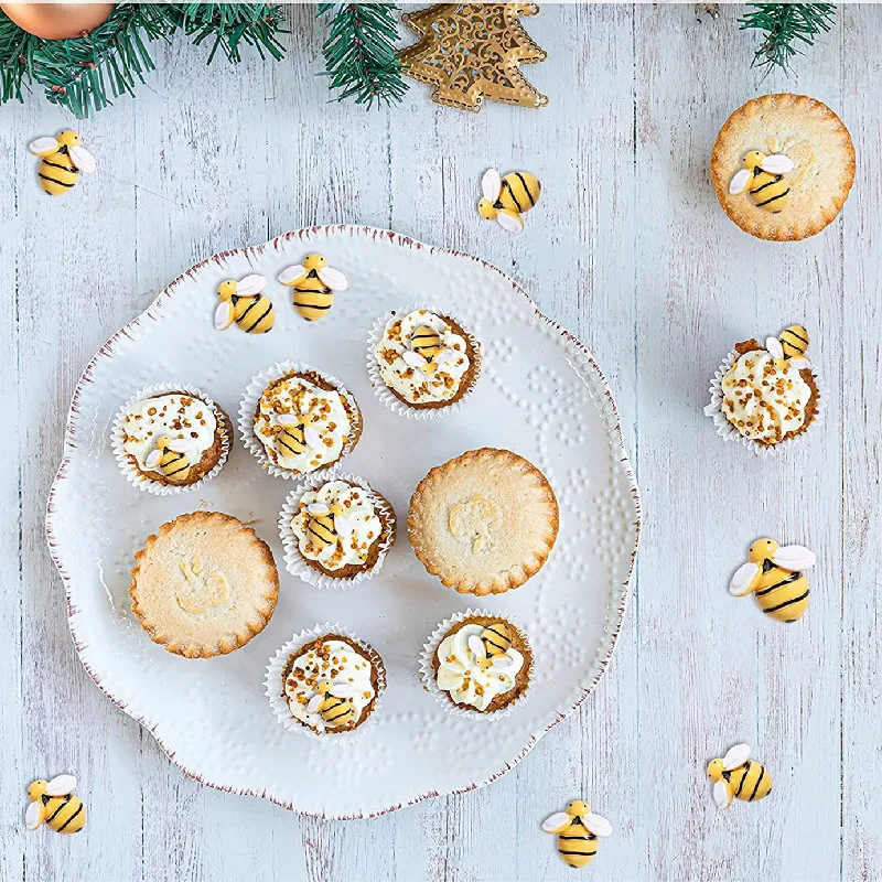 40 Pieces Tiny Resin Garden Bumblebees Embellishment Bee Decors with Box,  for DIY Crafts Scrapbooking Party Home Decor