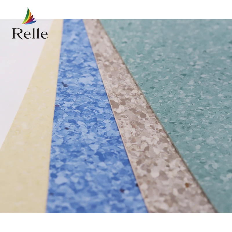 Relle Floor Roll Sheet Plastic Linoleum Vinyl in Guangzhou Hospital Grade Pvc PUR Coating Indoor Anti Bacteria Modern