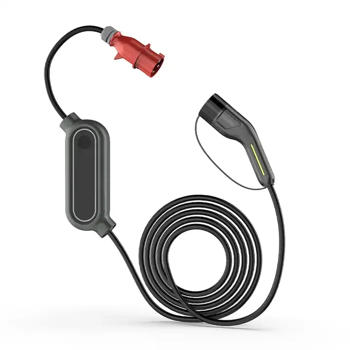 Mode 2 Type 2 Portable AC Ev Car Charger Station Type 2 11kw 22kw 16A 32A Fast 450V AC 3 Phases