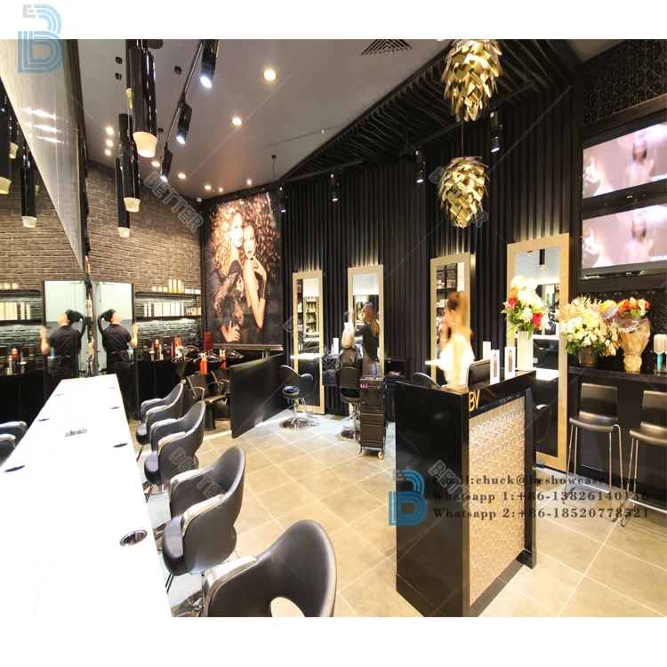 LUX Customized High Class Nail Shop Decoration Fashion Beauty Salon Interior Design for Ladies
