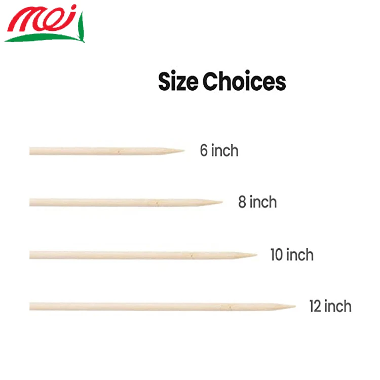 Wholesale 6mm Diameter Well Polished Flexible Round Disposable Bbq Bamboo Stick