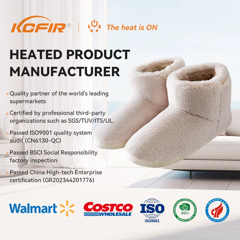 Wholesale Customized Cute Winter Home Japan Electric Smart Heated Slippers Footwarmer Rechargeable Heated Shoes