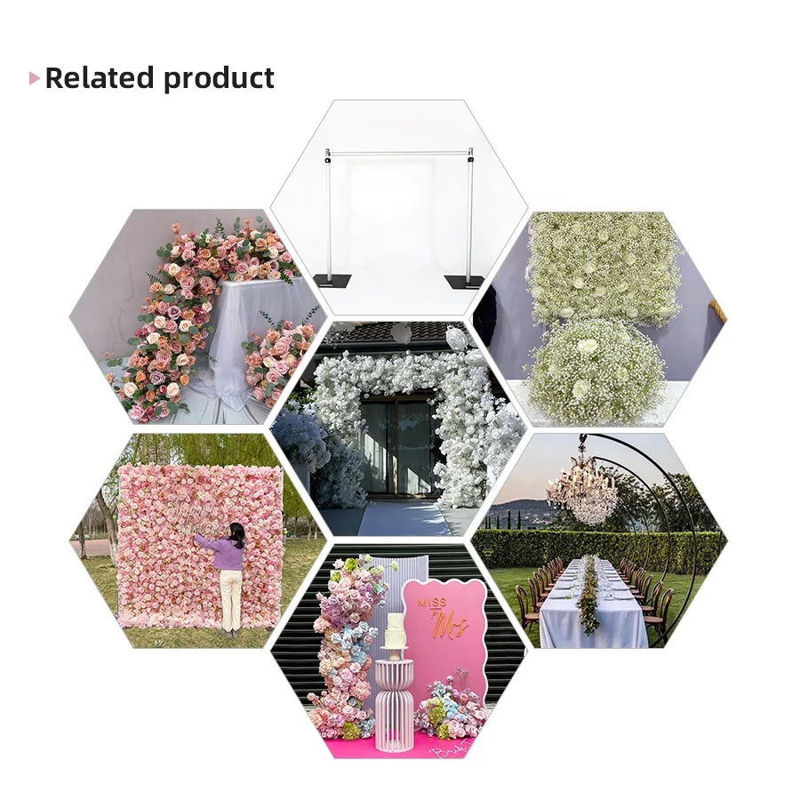 Hot Sale Large Artificial Flower White Square Wedding Arch for Event Backdrop Decoration