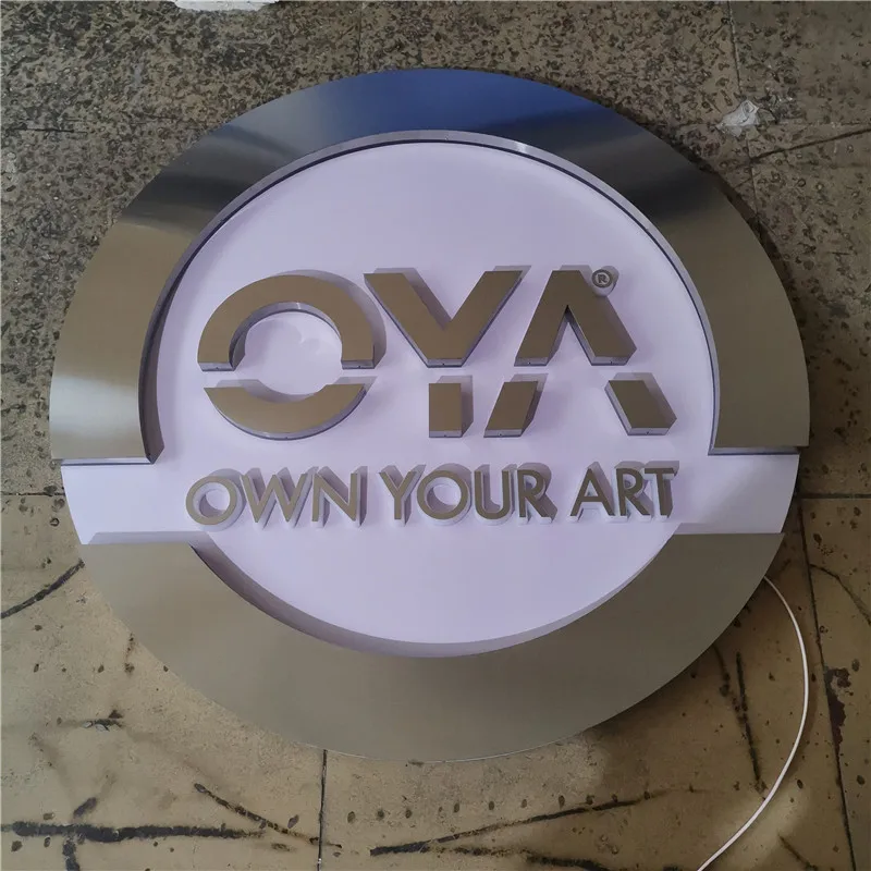 Custom led backlit letters stainless steel letter sign 3d led sign light aluminium channel letter for shop