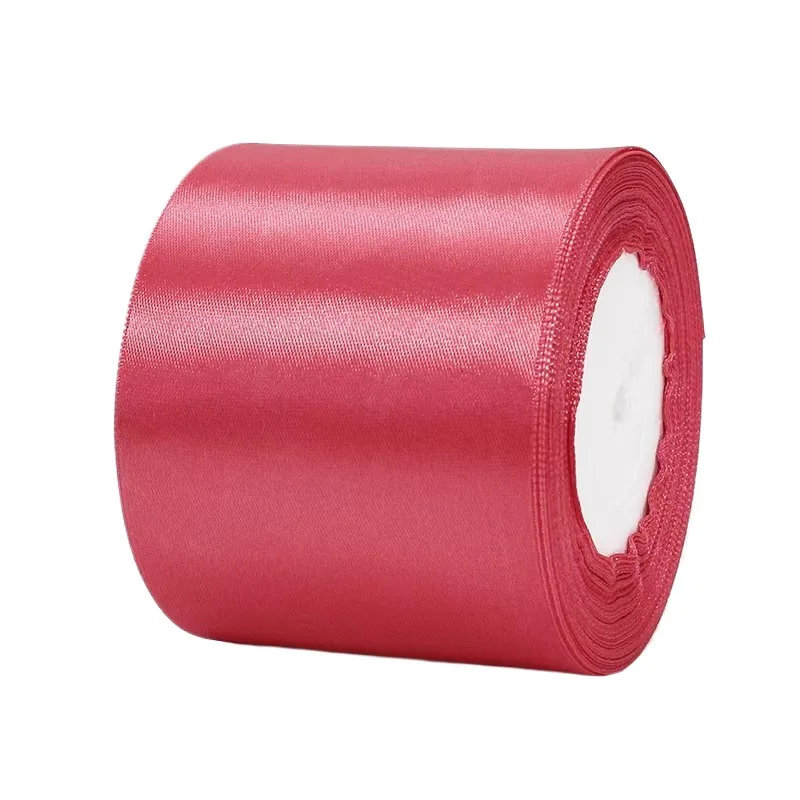 75 mm 3inch Satin Ribbon Roll Single Face Gift Ribbon For Boxes Gifting 25 yards