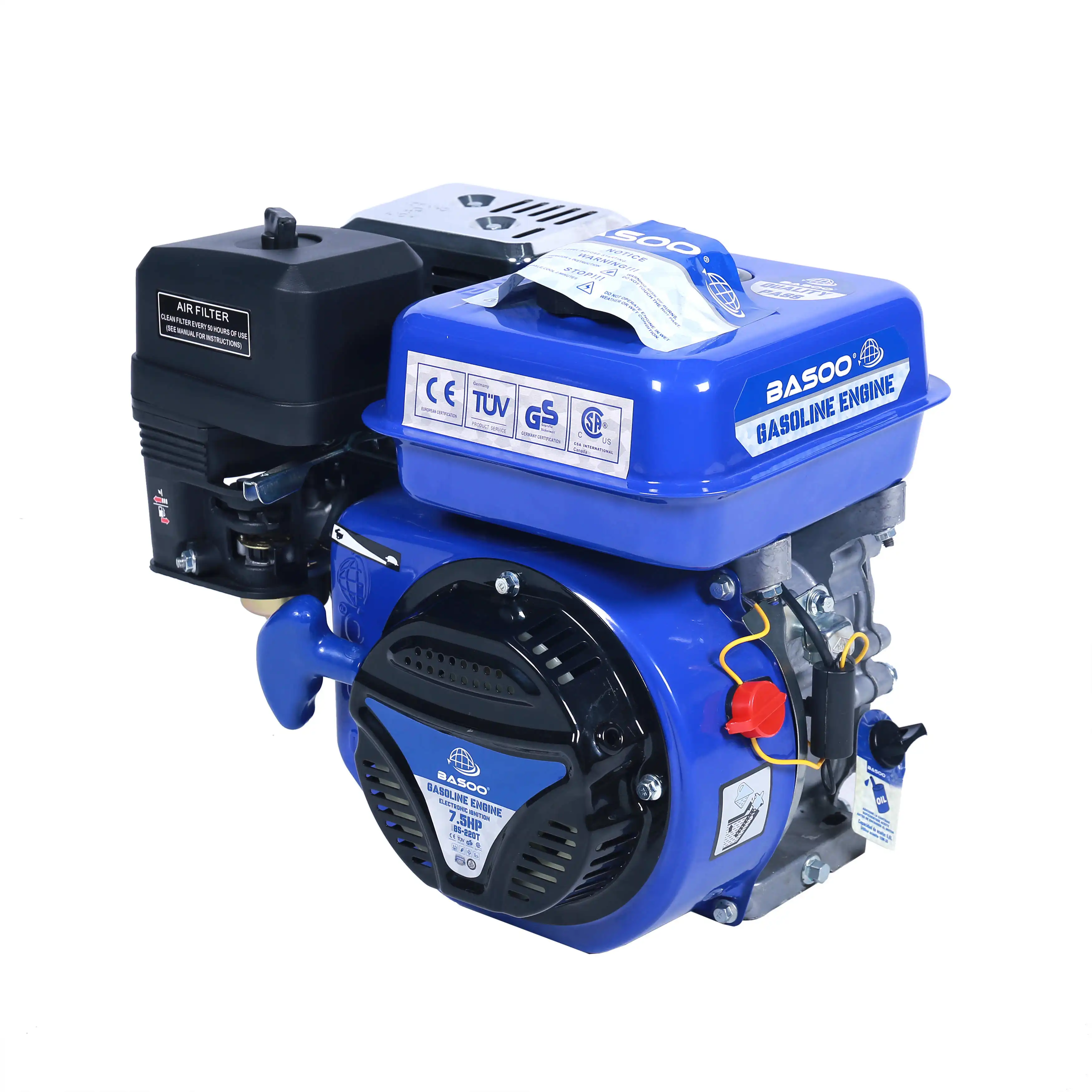 4-Stroke 7.5 HP Outboard Motor Single-cylinder Heavy Duty Fishing Boat Engine Air-cooled