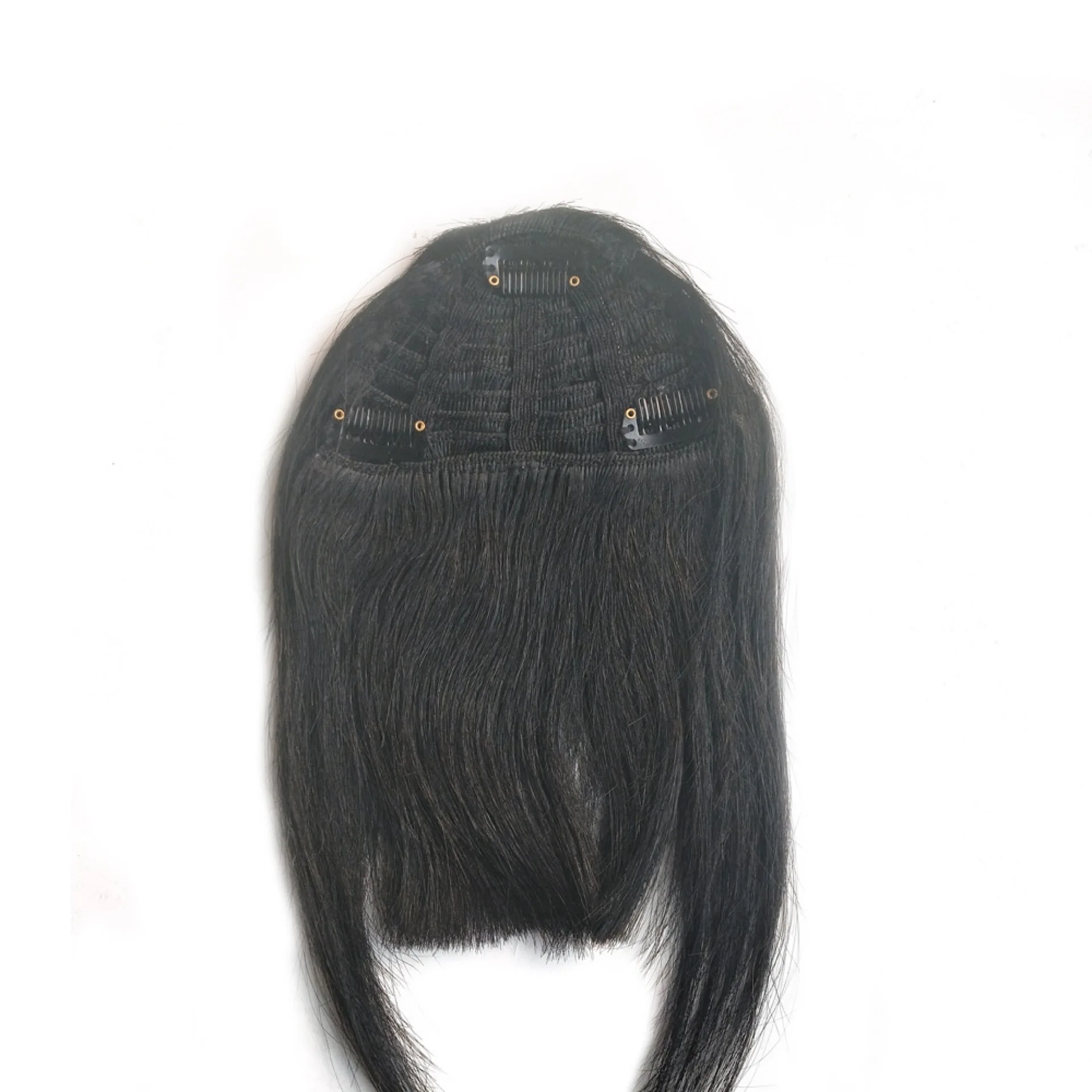 Wholesale Price Brazilian Human Hair Bangs Fringe Clip On Real Hair Straight Hair Bangs Extension