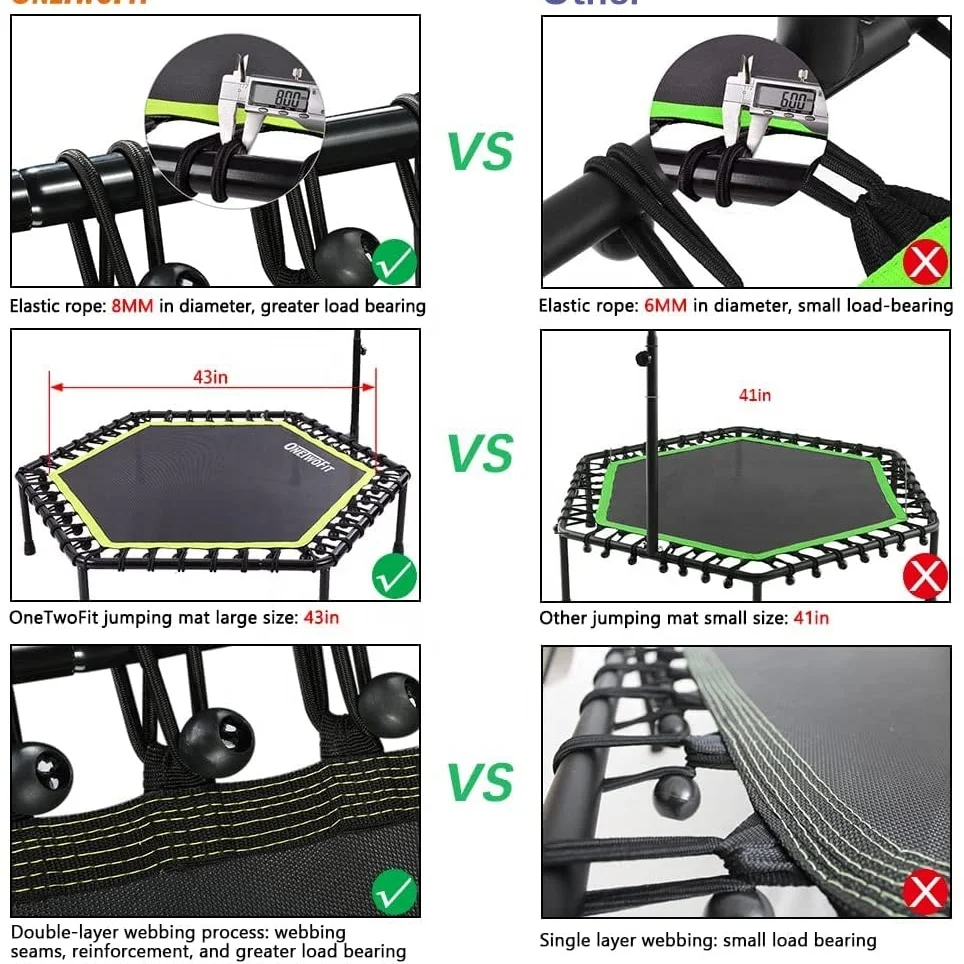 Wellshow спортивный домашний тренажерный зал Складная регулируемая кровать для прыжков фитнес мини батут кровать с весной