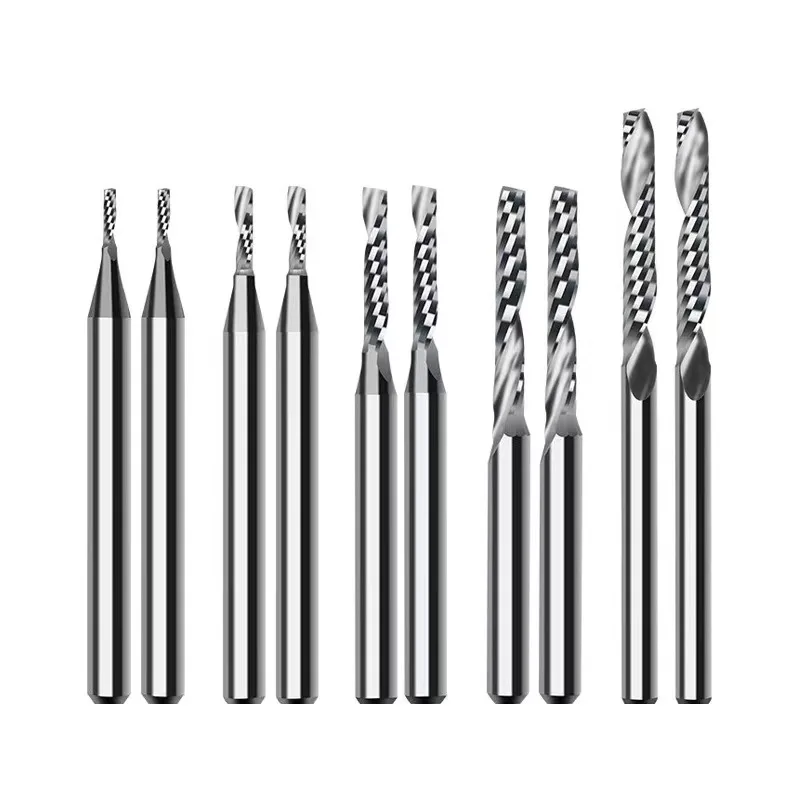 Hot Selling One Flute End Mill Cutters/CNC Milling Cutters For Acrylic PVC Wood MDF