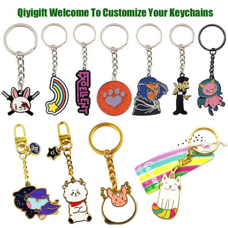 Wholesale custom airplane key ring brass copper zinc alloy iron aluminum cool keychains with chain