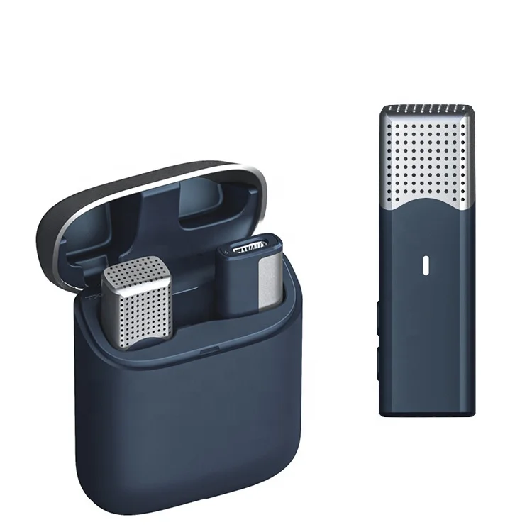 SX960 Professional Noise Reduction Microphone with Charging Case Mini Lavalier Wireless Microphone