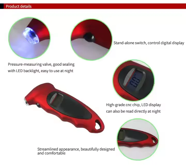 New Backlight Manometer Barometers Digital Tire Pressure Monitoring Car Tyre Air Pressure Gauge For Car Truck Meter LCD Display