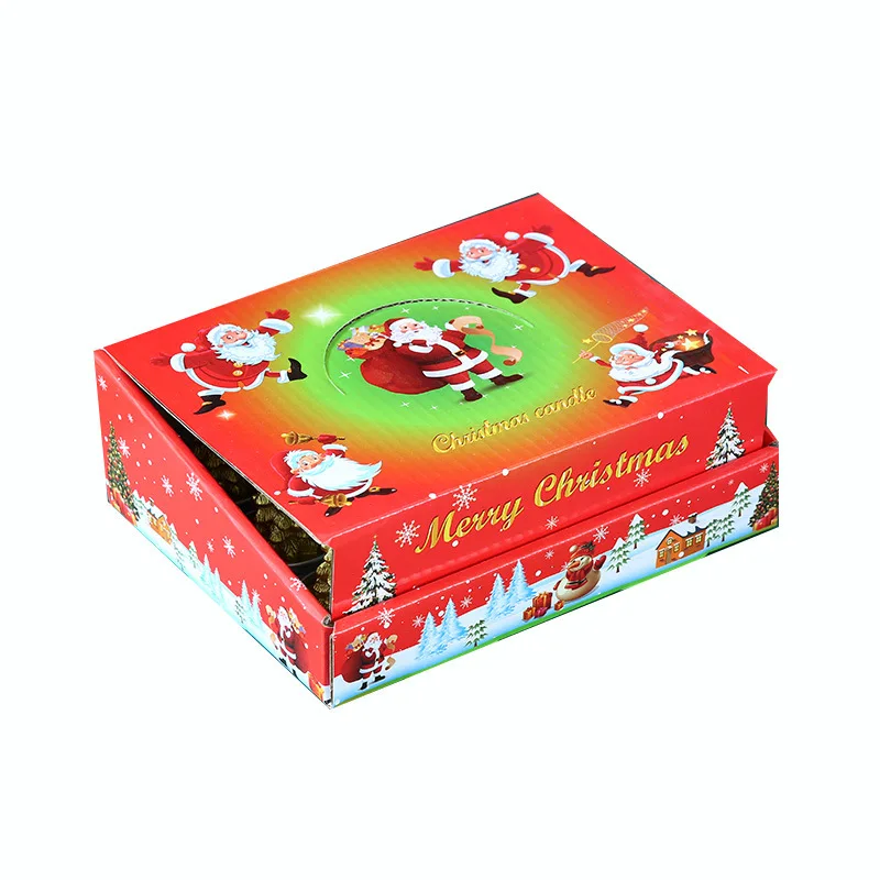 2023 Christmas Candle Set Old Man Tree Snowman Carnival Romantic Decoration Candlelight Dinner Christmas Painted Small Candle
