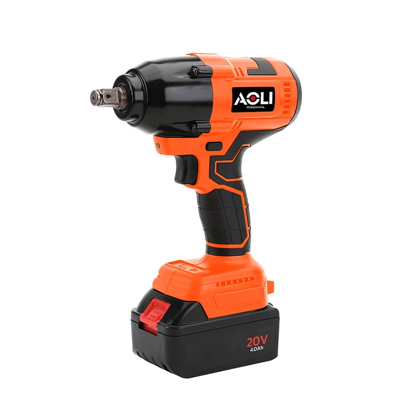 21V High Torque Cordless Wrench Rechargeable Lithium Brushless Electric Impact Power Wrench Industrial Grade Battery Powered