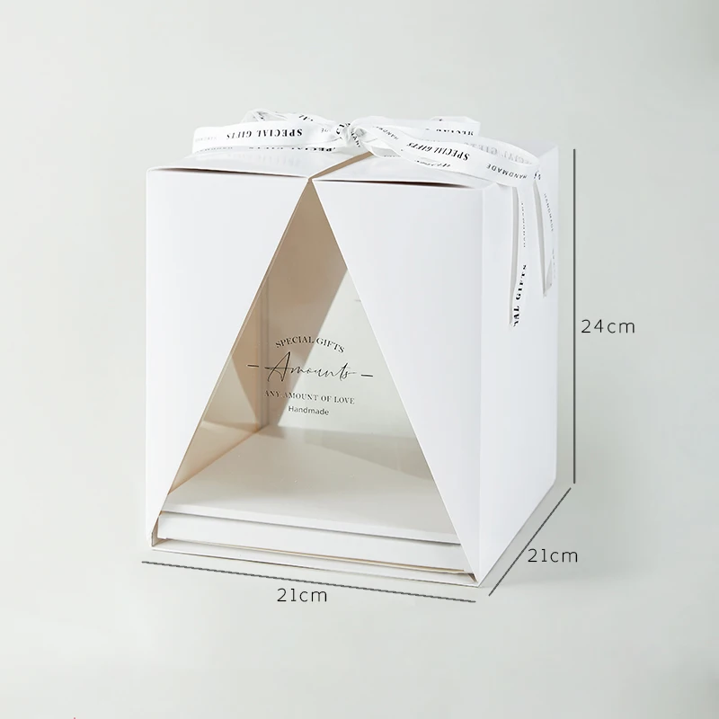 customizable Birthday Tall Transparent PET Packing Clear Plastic cake box clear cake box transparent cake box transparent