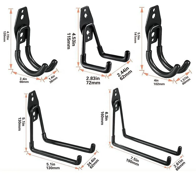 metal hooks,garage bicycle hooks, storage tools Garden tools heavy hardware tools, hooks warehouse wall hooks